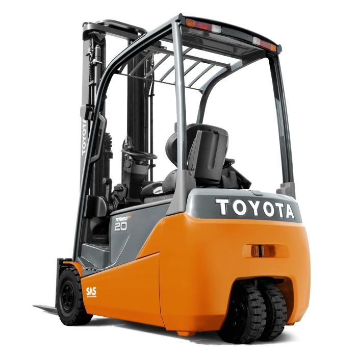 Yeni Model Toyota Forklift Forklift Traigo 48v, 3 Teker 2t Akülü Forklift